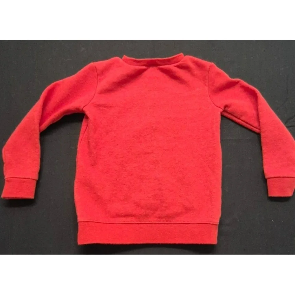 Nike kids red pullover sweatshirt‎ gray/white graphic print crew neck sz. 4T